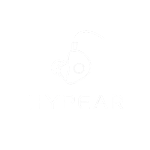 HYPƐAR brand logo - Swedish manufacturer of custom in-ear monitors and hearing protection, 3D-printed in Sweden
